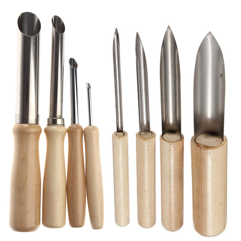 Set of 8 Circle & Semicircle Hole Punch Tools