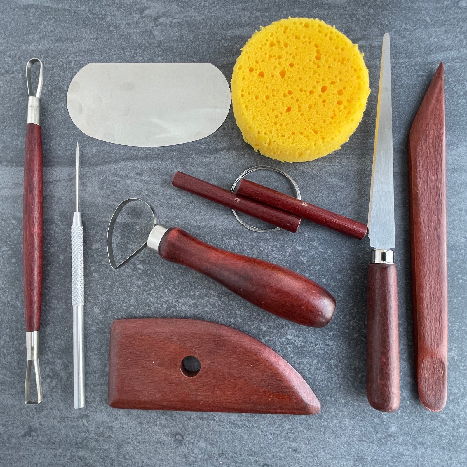 Slipster Pottery - Set of 9 Pottery Tools Starter Kit