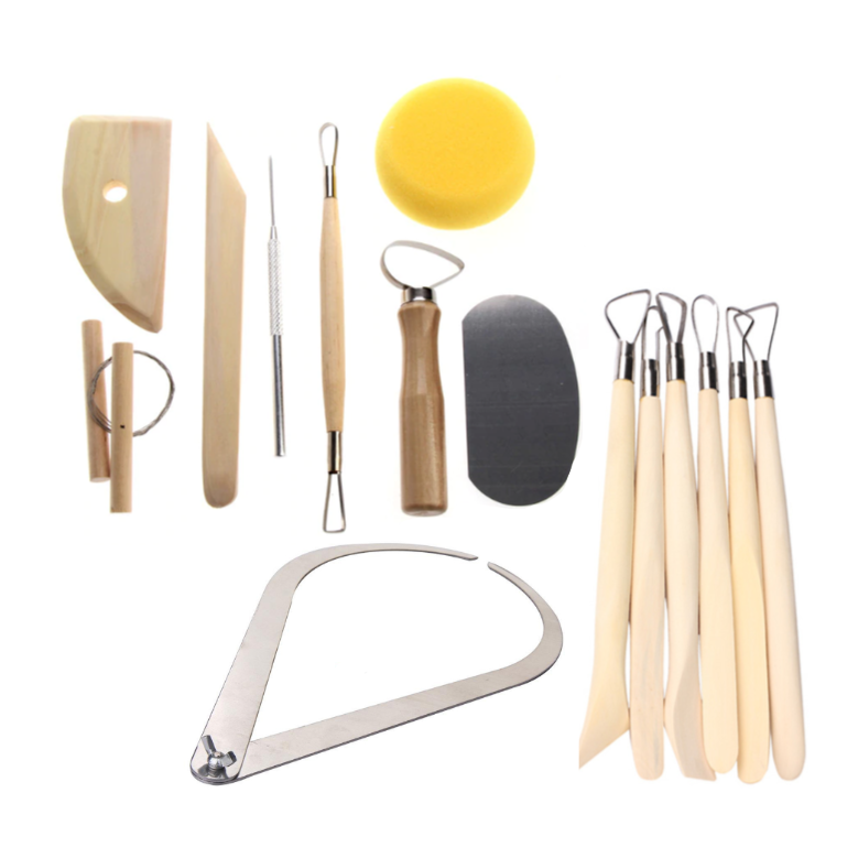 Set of 15 Pottery Tools Starter Kit
