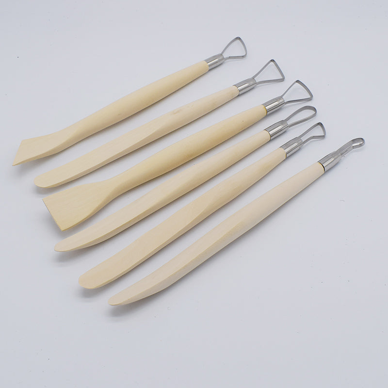 Set of 6 Wood Loop and Scraper Tools