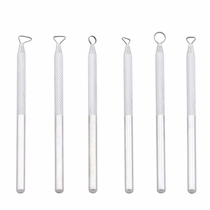 Set of 6 Aluminum Pottery Ribbon Tools
