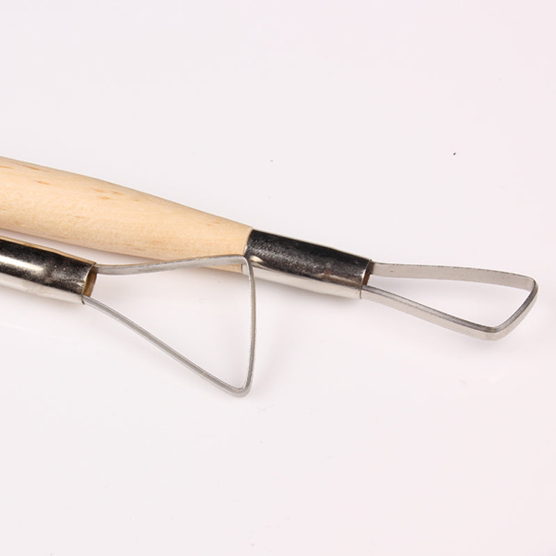 Set of 6 Wood Loop Tools with Stainless Steel Flat Wire