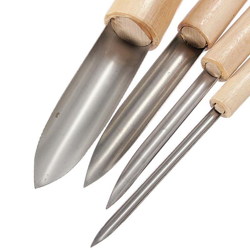 Set of 4 Stainless Steel Semicircle Pottery Hole Punch