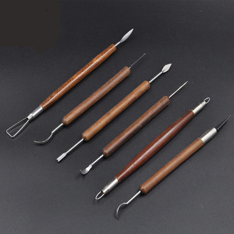 Clay carving tool, stainless steel, 6-1/4 to 6-3/4 inches. Sold