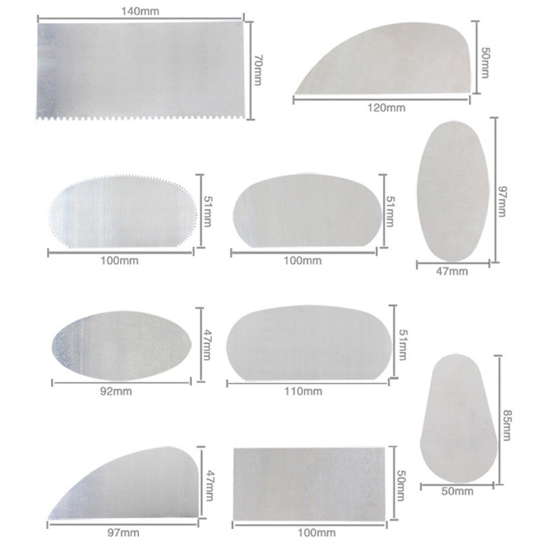 Set of 10 Stainless Steel Pottery Ribs (Set A)