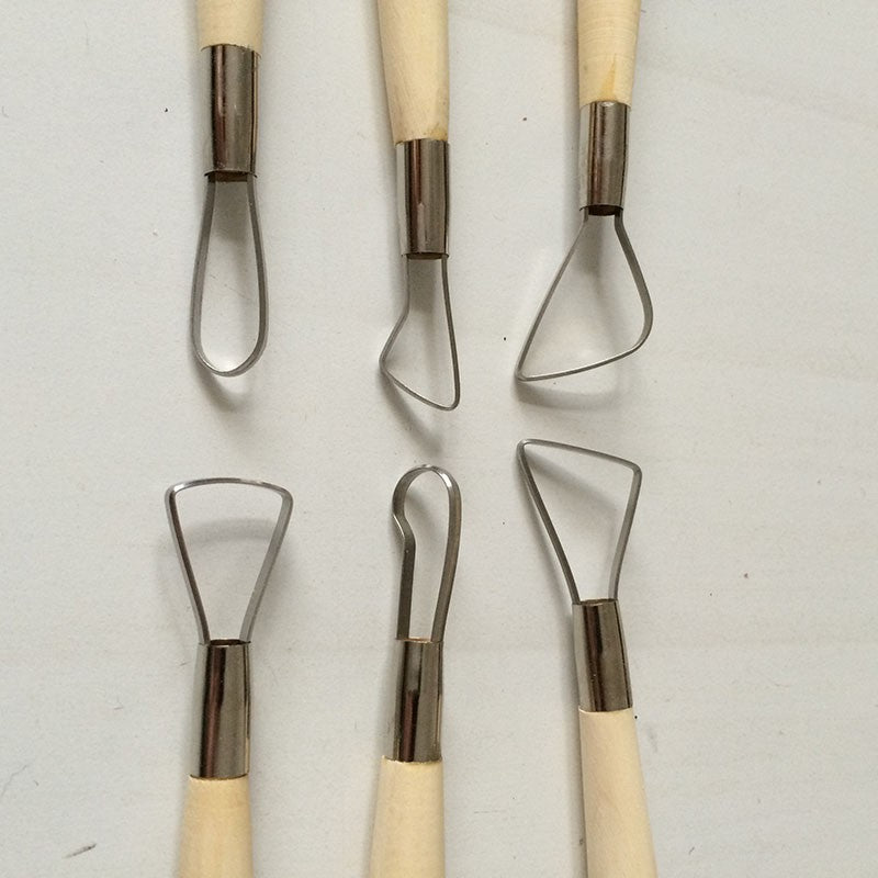 Set of 6 Wood Loop and Scraper Tools