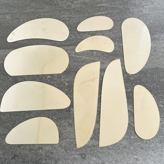 Set of 10 Stainless Steel Pottery Ribs (Set B)