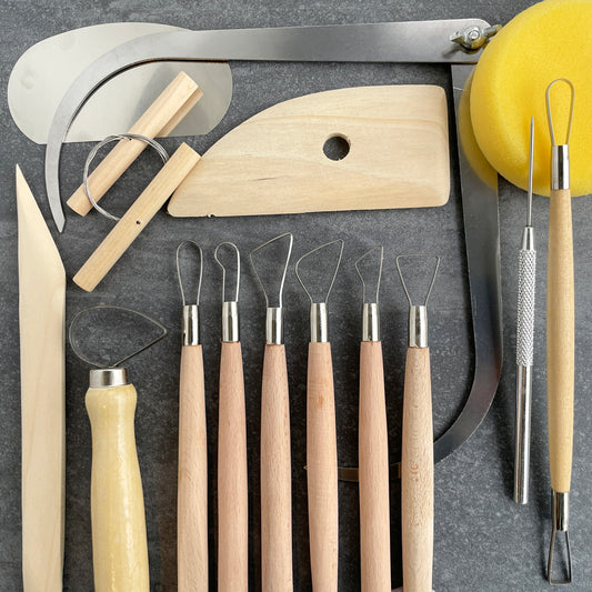 Set of 15 Pottery Tools Starter Kit