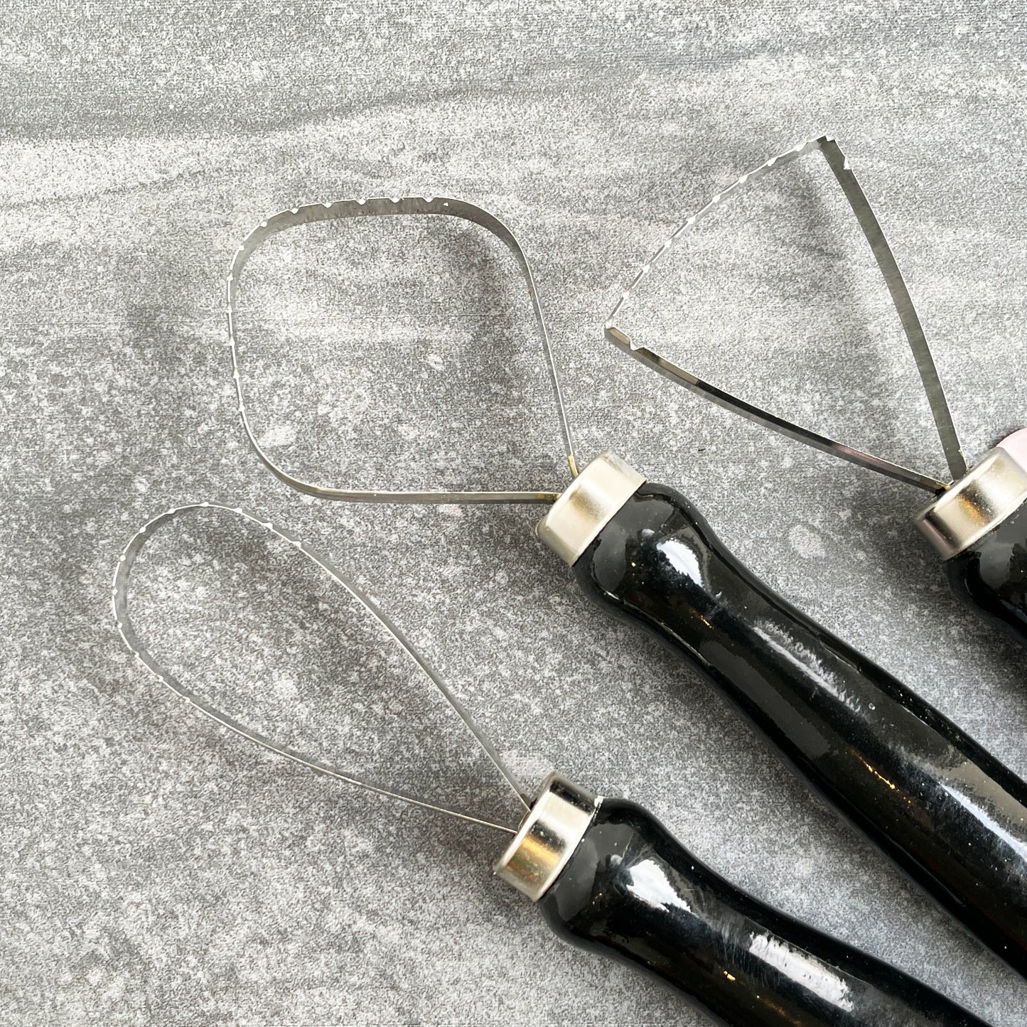 Set of 3 Large Loop Tools with Flat & Serrated Wire