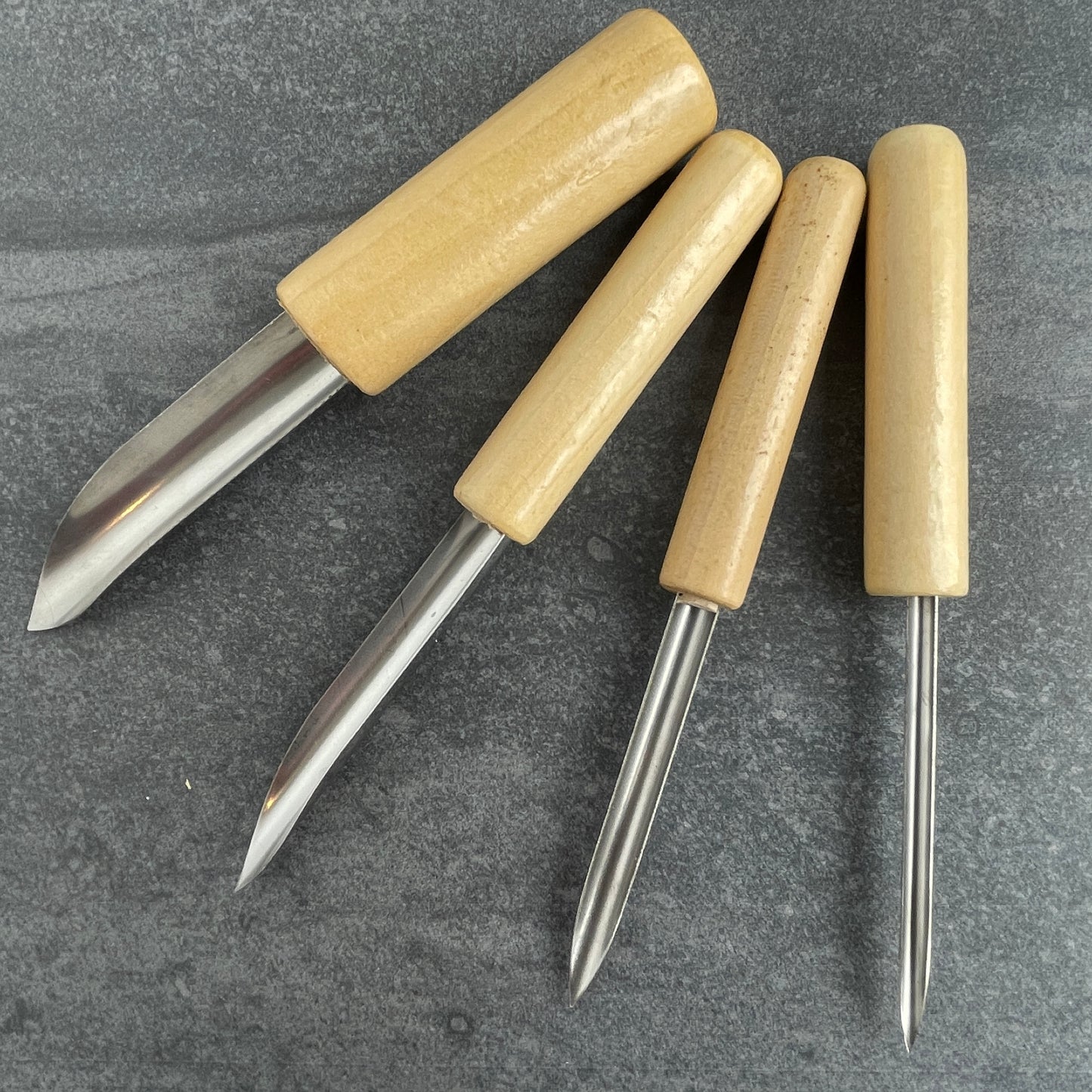 Set of 4 Stainless Steel Semicircle Pottery Hole Punch