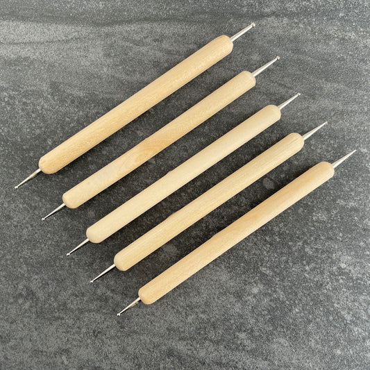 Set of 5 Ball Stylus Pottery Sculpture Tools