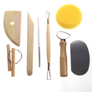 Set of 8 Pottery Tools Starter Kit