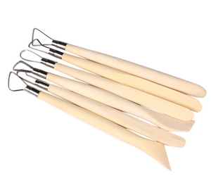 Set of 6 Wood Loop and Scraper Tools