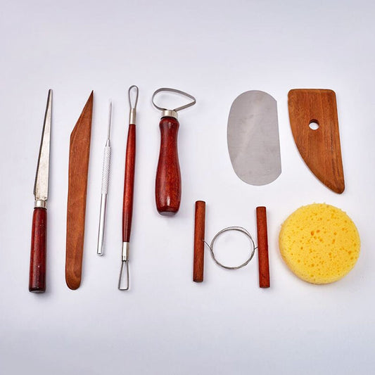 Set of 9 Pottery Tools Starter Kit