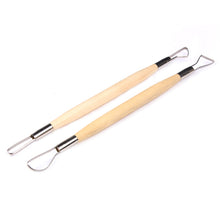 Load image into Gallery viewer, Set of 6 Wood Loop Tools with Stainless Steel Flat Wire