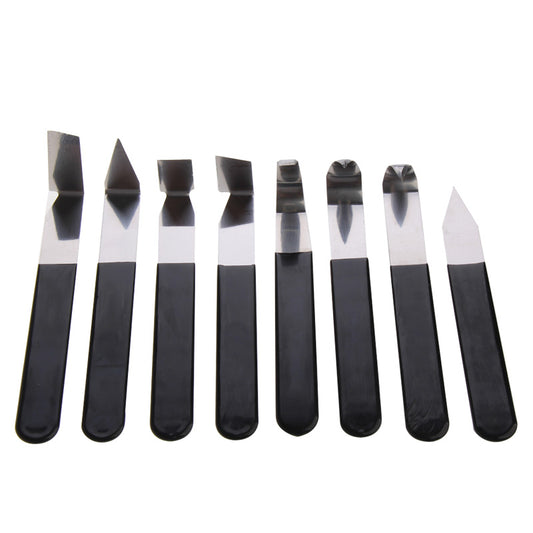 Set of 8 Stainless Steel Chattering Tools