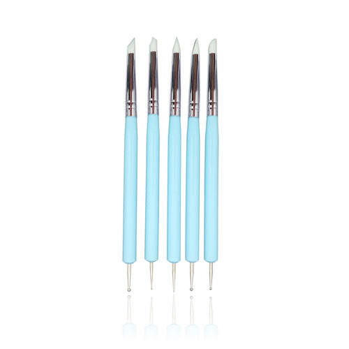 Set of 5 Double-Ended Silicone Shaping and Ball Stylus Tools