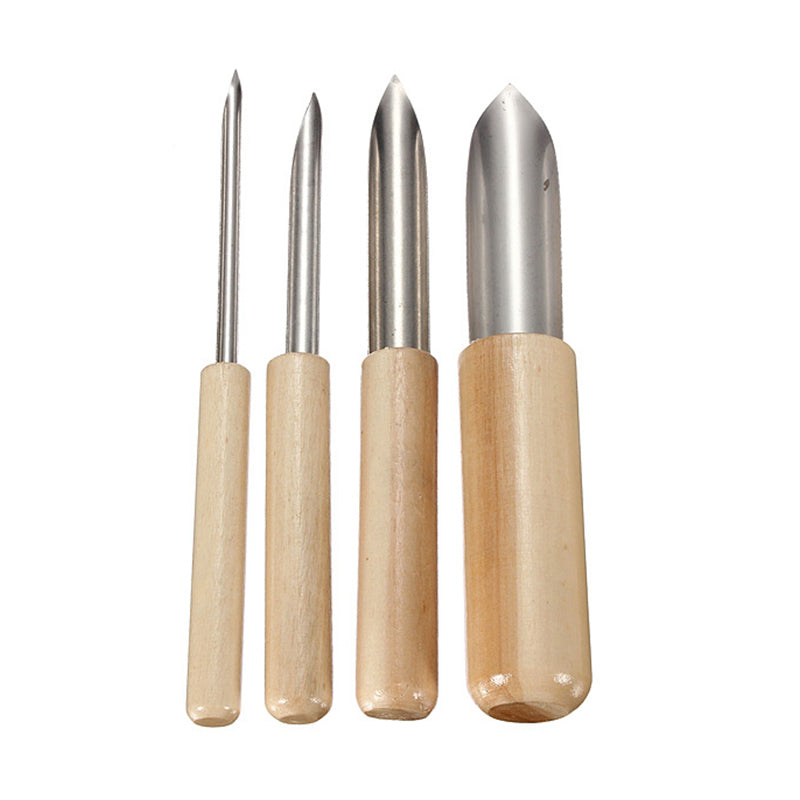Set of 4 Stainless Steel Semicircle Pottery Hole Punch