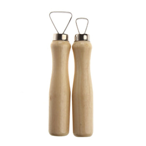Set of 10 Wood Loop Tools with Stainless Steel Flat Wire