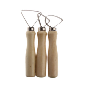 Set of 10 Wood Loop Tools with Stainless Steel Flat Wire