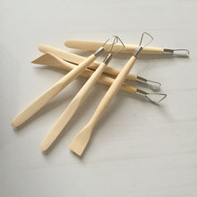 Load image into Gallery viewer, Set of 6 Wood Loop and Scraper Tools
