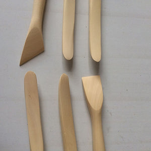Set of 6 Wood Loop and Scraper Tools